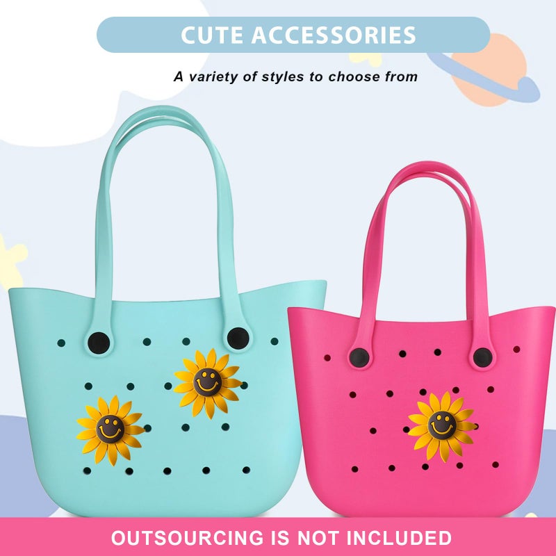 Lckaey Rubber Beach Bag Accessories-PVC Rubber decoration-for EVA Purse Bogg Inserts Y064Figure 40 - Image 2